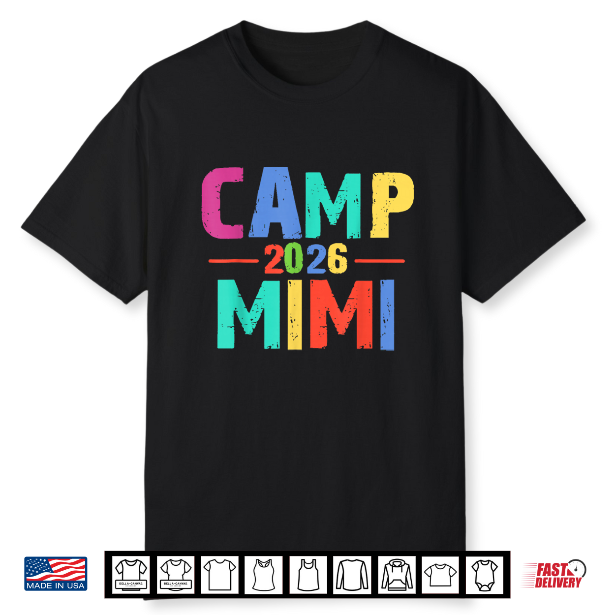 Camp Vintage Mimi 2026 Grandma Camp Camping Summer Vacation Shirt Camp Vintage Mimi 2026 Grandma Camp Camping Summer Vacation Shirt