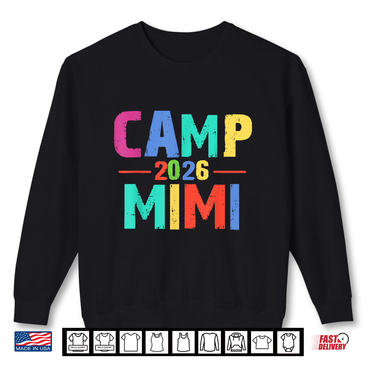 Camp Vintage Mimi 2026 Grandma Camp Camping Summer Vacation Shirt Camp Vintage Mimi 2026 Grandma Camp Camping Summer Vacation Shirt