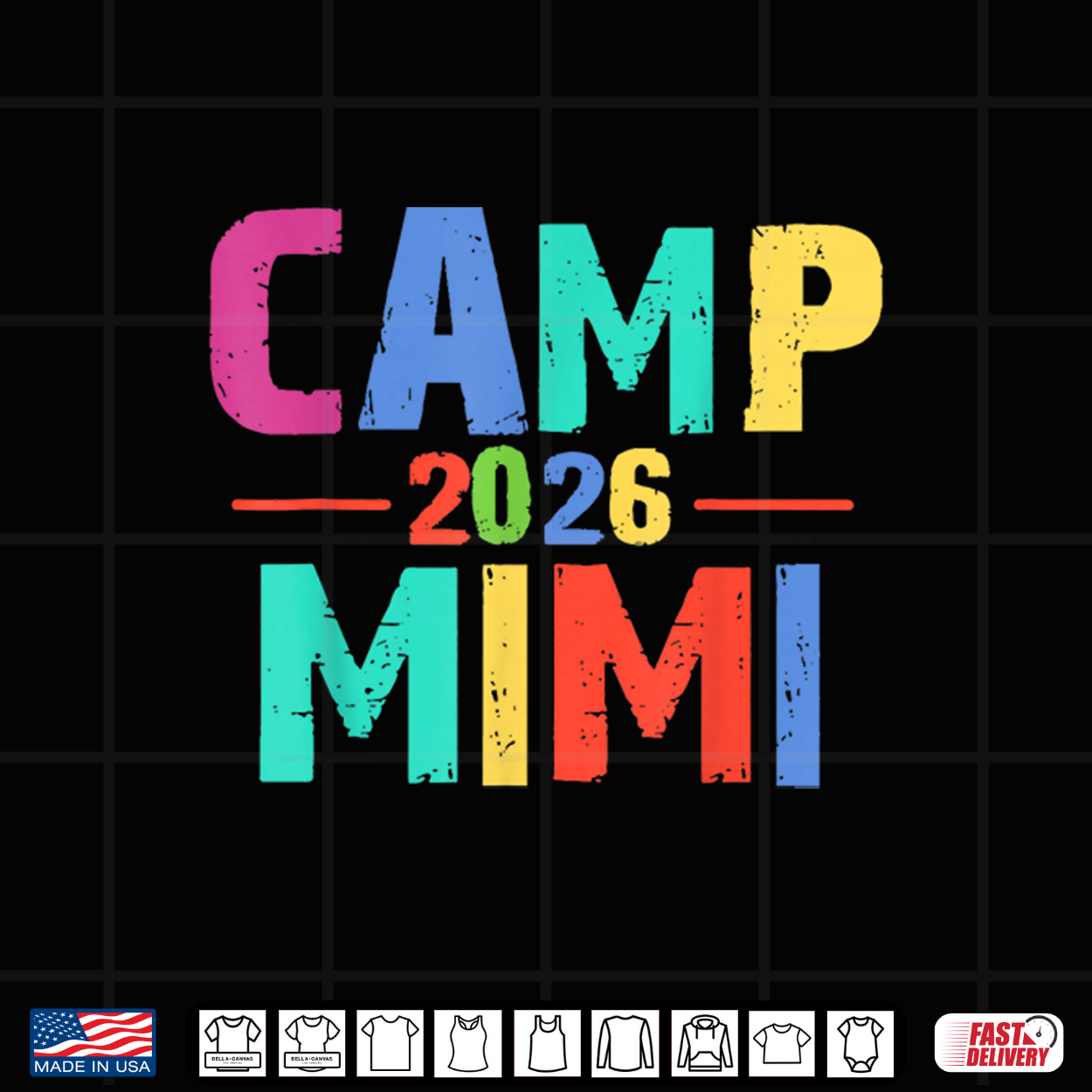 Camp Vintage Mimi 2026 Grandma Camp Camping Summer Vacation Shirt Camp Vintage Mimi 2026 Grandma Camp Camping Summer Vacation Shirt