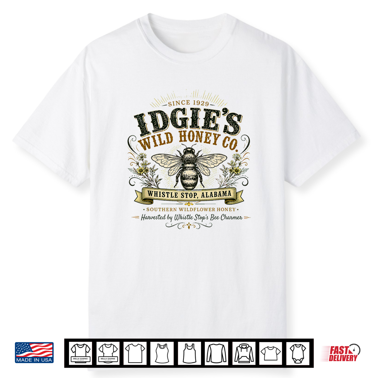 Idgie’S Wild Honey Co Southern Whistle Stop Café Vintage Shirt Idgie’S Wild Honey Co Southern Whistle Stop Café Vintage Shirt