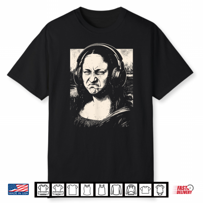 Mona Lisa Bass Face Funny Music Lovers Djs Producers Shirt