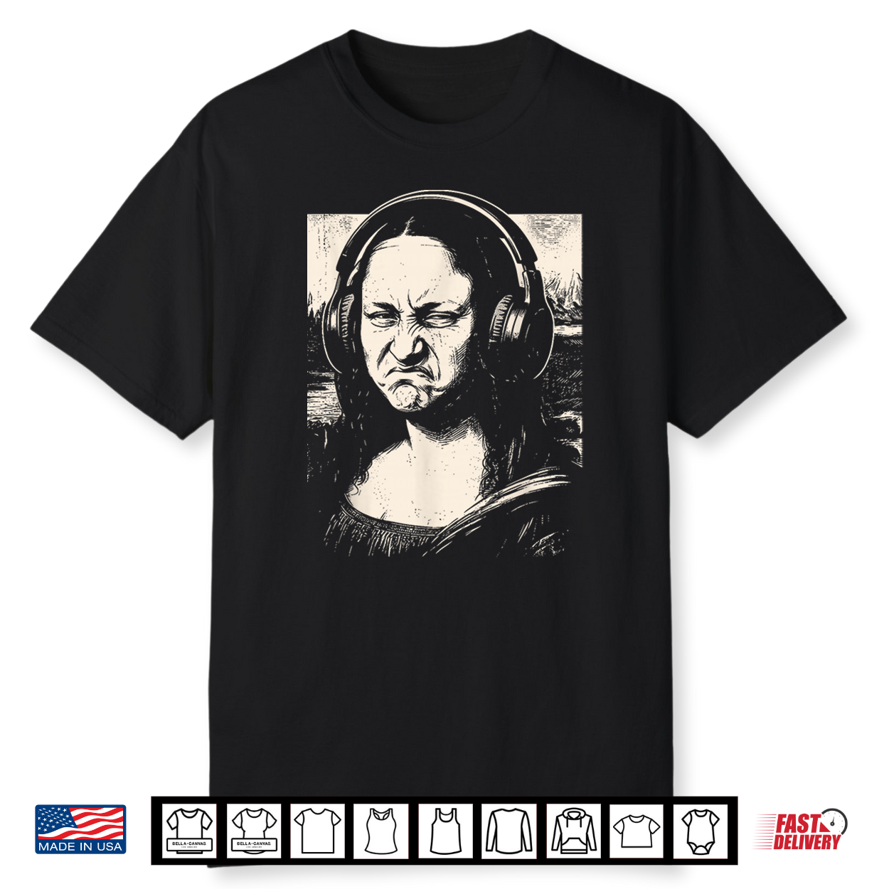 Mona Lisa Bass Face Funny Music Lovers Djs Producers Shirt Mona Lisa Bass Face Funny Music Lovers Djs Producers Shirt