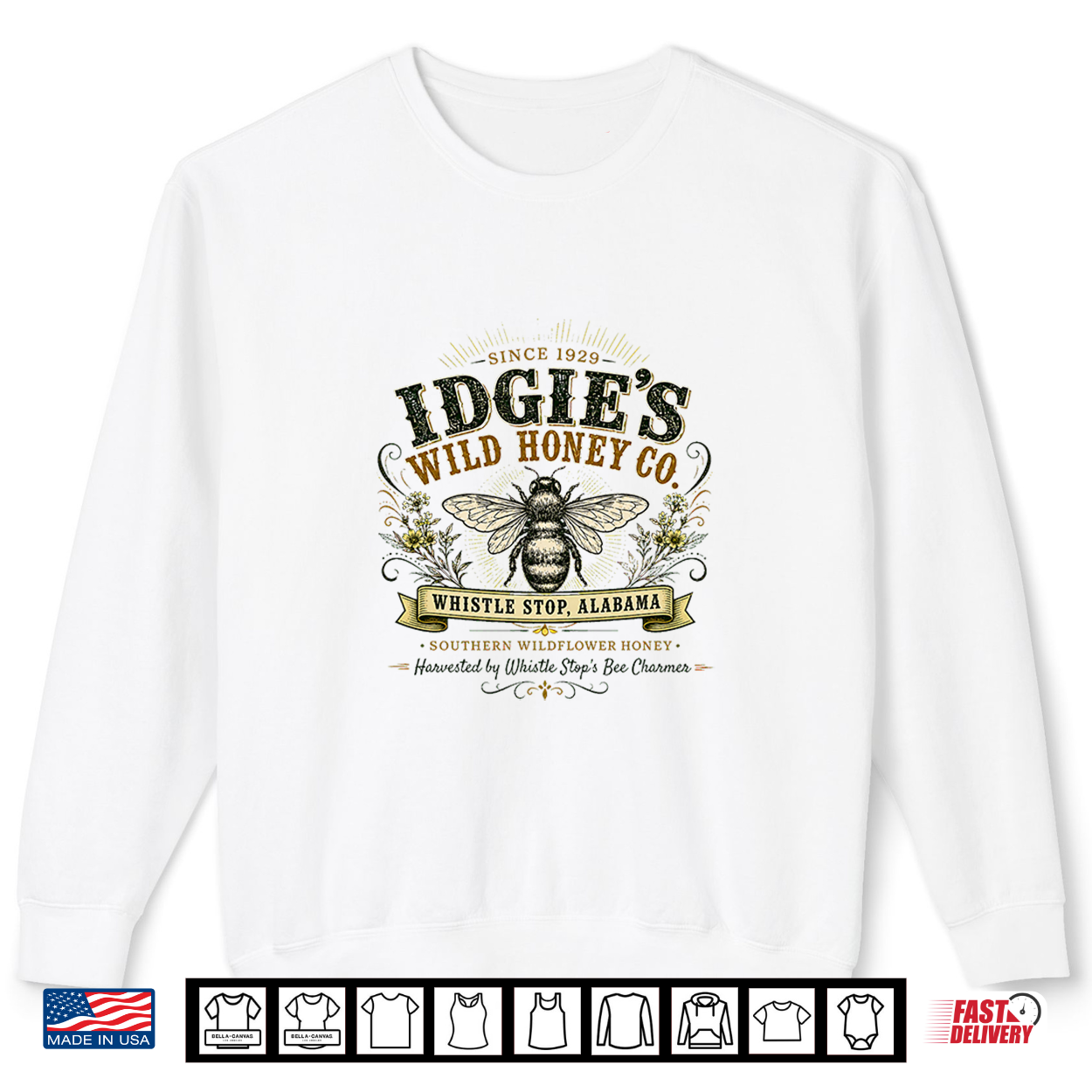 Idgie’S Wild Honey Co Southern Whistle Stop Café Vintage Premium Tri Blend Shirt Idgie’S Wild Honey Co Southern Whistle Stop Café Vintage Premium Tri Blend Shirt