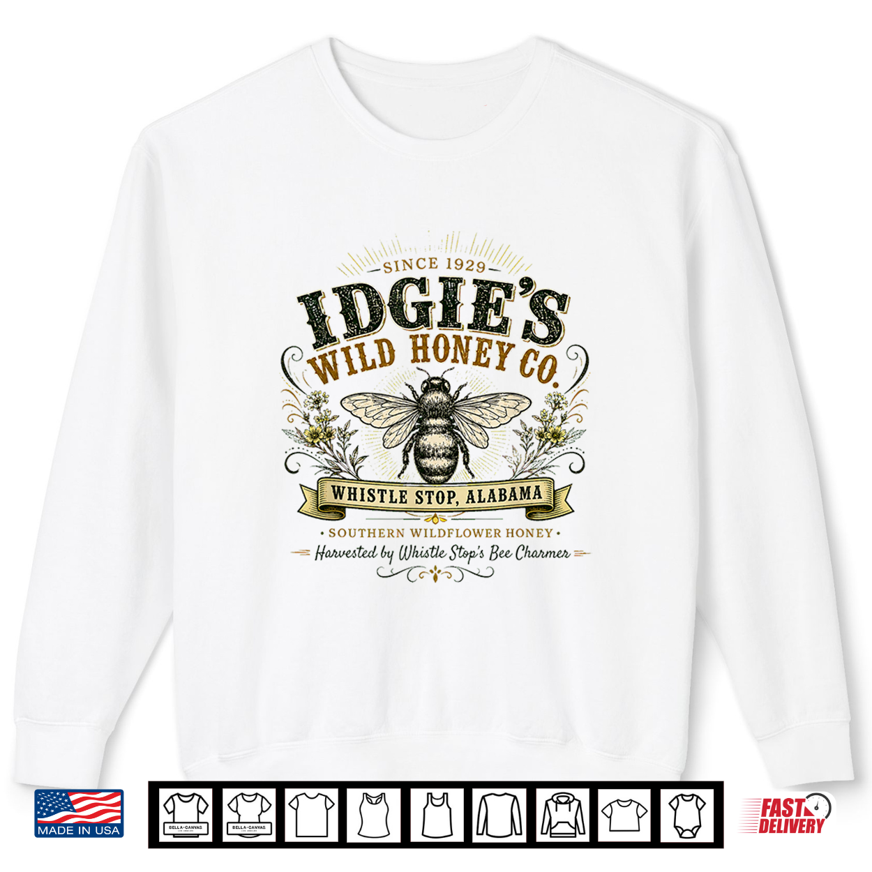 Idgie’S Wild Honey Co Southern Whistle Stop Café Vintage Shirt Idgie’S Wild Honey Co Southern Whistle Stop Café Vintage Shirt