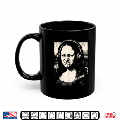 Mona Lisa Bass Face Funny Music Lovers Djs Producers Shirt 3 Mug Mona Lisa Bass Face Funny Music Lovers DJs Producers Shirt