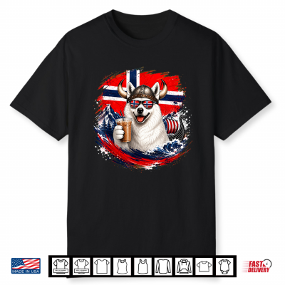 Norway Ro Ro Norwegian Dog Coffee Flag Ships Shirt
