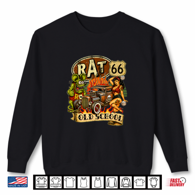 Rat Fink Pinup Girl Hot Rod Old School Highway 66 Retro Usa Shirt 2 Sweatshirt Rat Fink Pinup Girl Hot Rod Old School Highway 66 Retro USA Shirt