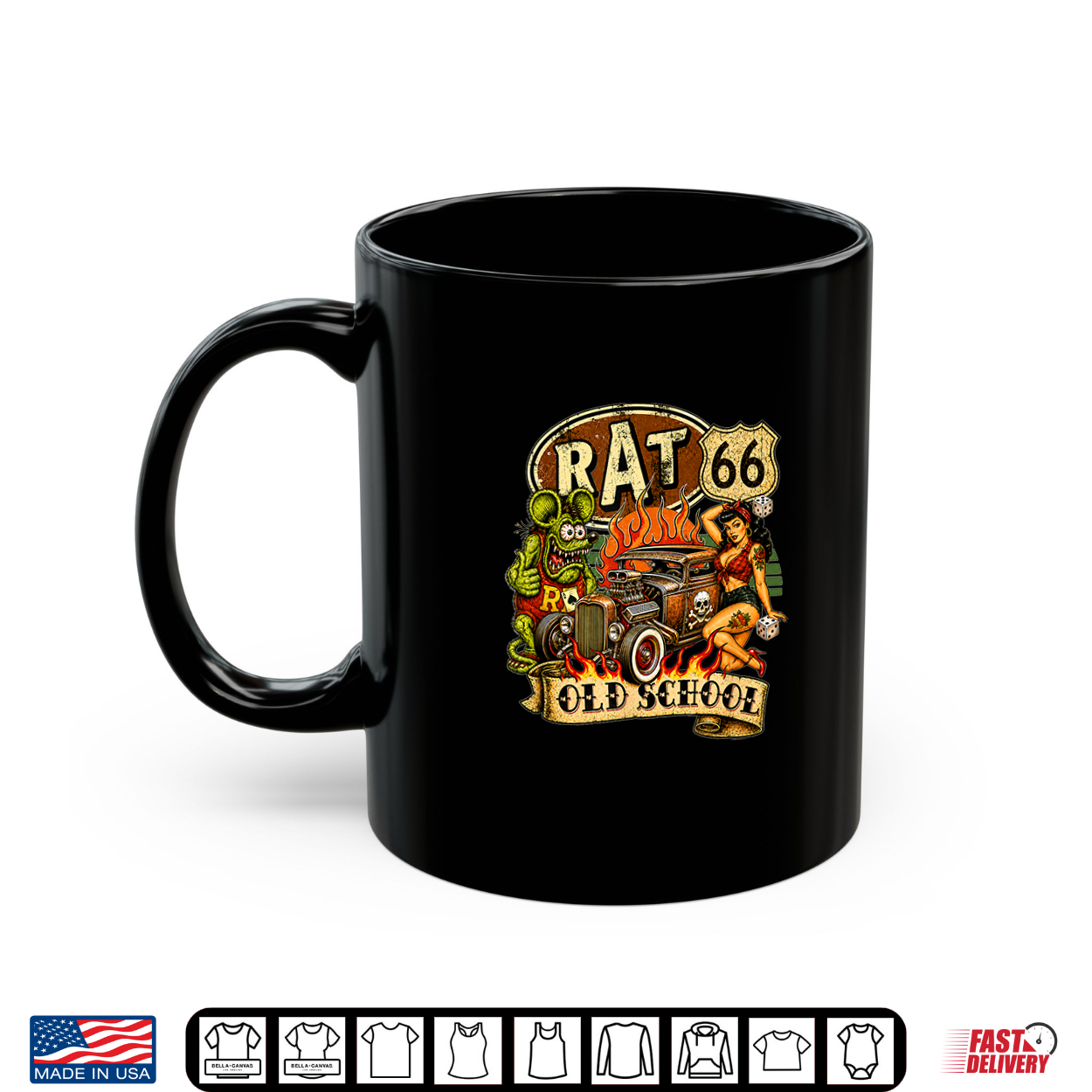 Rat Fink Pinup Girl Hot Rod Old School Highway 66 Retro Usa Shirt Rat Fink Pinup Girl Hot Rod Old School Highway 66 Retro Usa Shirt