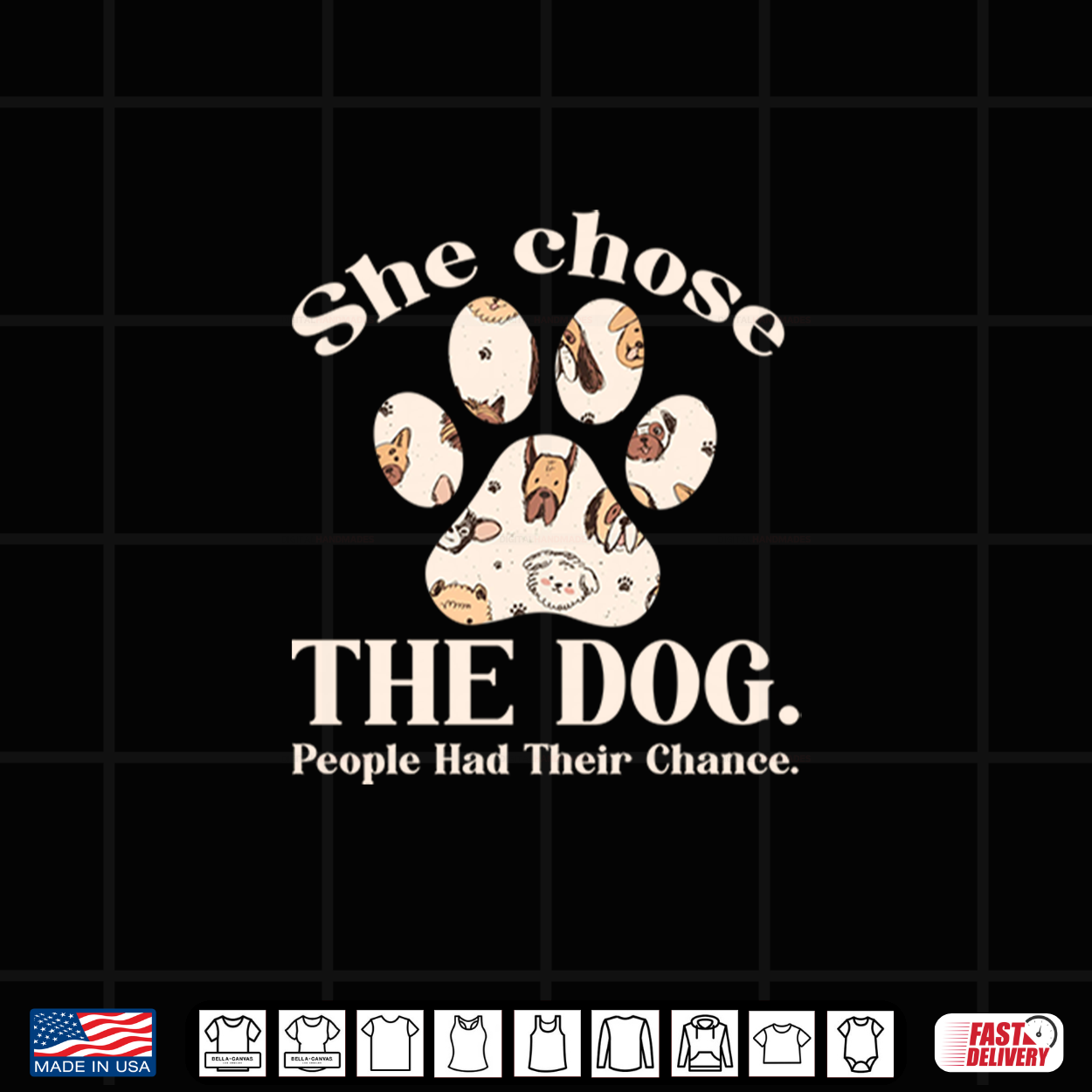 She Chose The Dog People Had Their Chance Funny Dog Lover Shirt She Chose The Dog People Had Their Chance Funny Dog Lover Shirt
