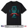 Wells Maine Blue Nautical Lobster Vintage Vacation Souvenir Shirt