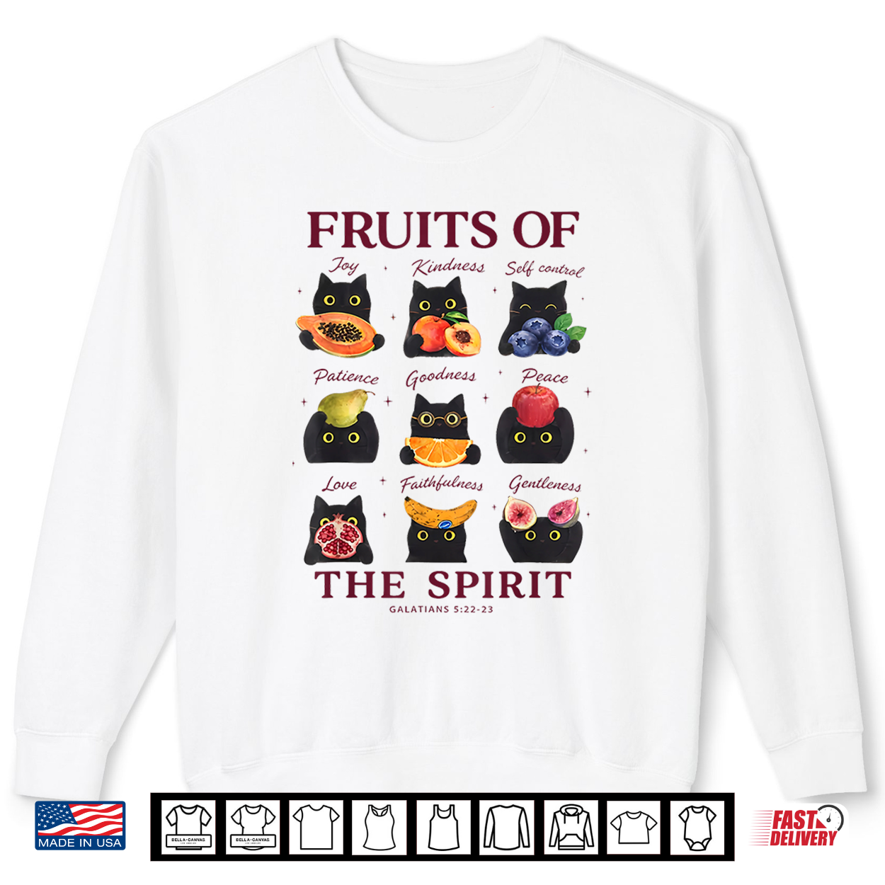 Fruits Of The Spirit Cute Black Cats Bible Verse Shirt Fruits Of The Spirit Cute Black Cats Bible Verse Shirt
