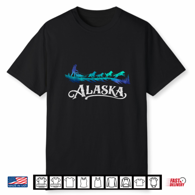 Musher With Sled Dogs In Alaska Vintage Style Shirt
