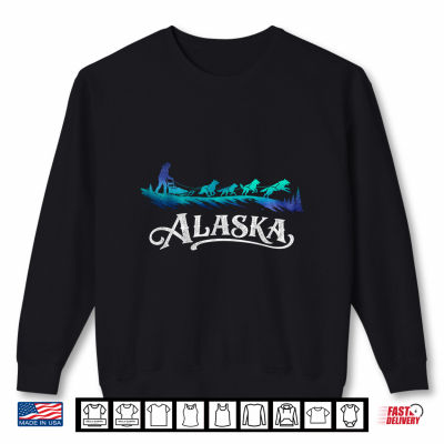 Sweatshirt Musher with Sled Dogs in Alaska Vintage Style Shirt