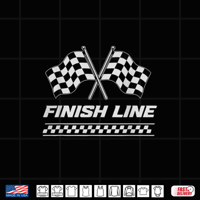 Design Motorsport Checkered Flag Finish Motor Line Racing Graphic Shirt