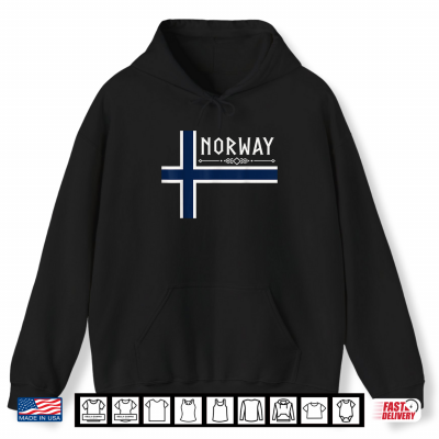 Hoodie Norway Flag Norwegian Gift Idea Shirt
