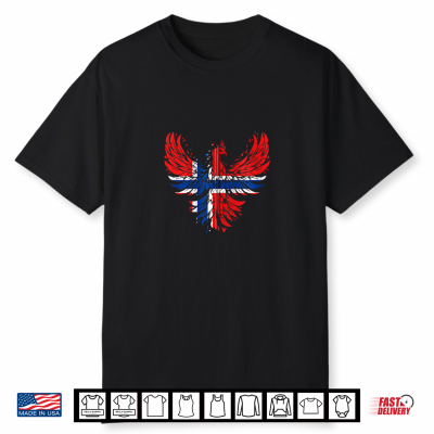 Norway Flag Phoenix Heart Norwegian Pride Roots Shirt