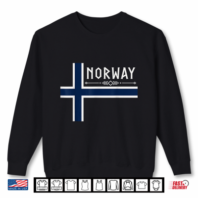 Sweatshirt Norway Flag Norwegian Gift Idea Shirt