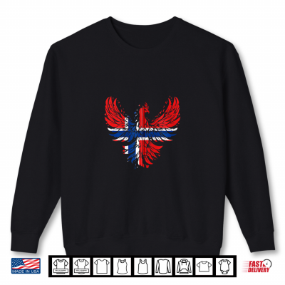 Sweatshirt Norway Flag Phoenix Heart Norwegian Pride Roots Shirt