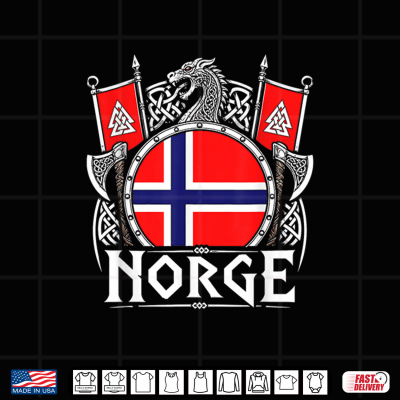 Design Norge Norwegian Flag Norway Shirt