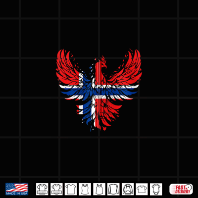 Design Norway Flag Phoenix Heart Norwegian Pride Roots Shirt