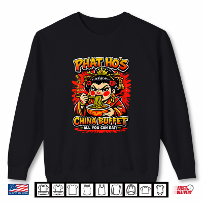 Sweatshirt Phat Hos Funny Adult Humor Pun Innuendo Gag Gift Shirt