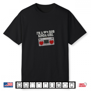Womens I’M A 90’S Rb Kinda Girl Boombox Rnb Love Music Premium Tri Blend Shirt