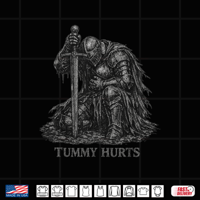 Design Tummy Hurts Medieval Knight Funny Shirt
