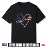 Boone Heart American Flag Distressed Vintage Patriotic Shirt