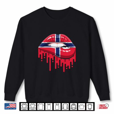 Sweatshirt Norway Ro Norwegian Lips Flag Women Shirt