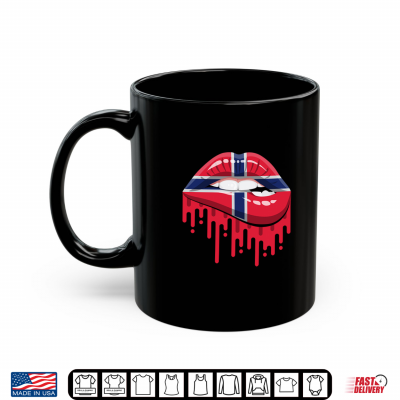 Mug Norway Ro Norwegian Lips Flag Women Shirt