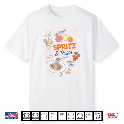 Italian Summer Mediterranean Spritz Pasta Lemon Sardines Shirt
