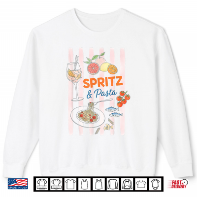 Sweatshirt Italian Summer Mediterranean Spritz Pasta Lemon Sardines Shirt