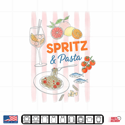 Design Italian Summer Mediterranean Spritz Pasta Lemon Sardines Shirt