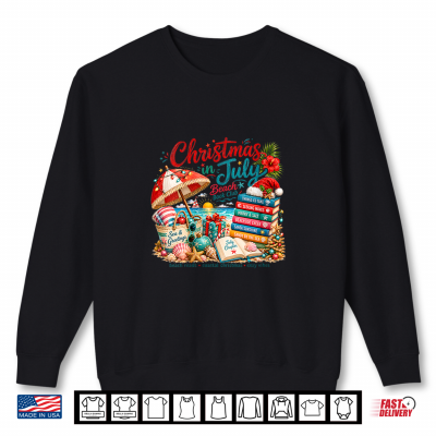 Sweatshirt Cozy Christmas in July Beach Book Club Women Vacation Retro Shirt