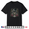 Gothic Cemetery Gate Raven Rose Design   Dark Academia Moon Shirt