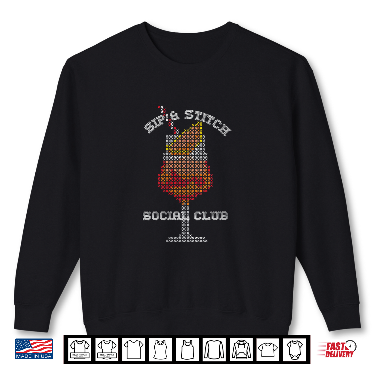 Cross Stitch Needlepoint Sip And Stitch Social Club Shirt Cross Stitch Needlepoint Sip And Stitch Social Club Shirt