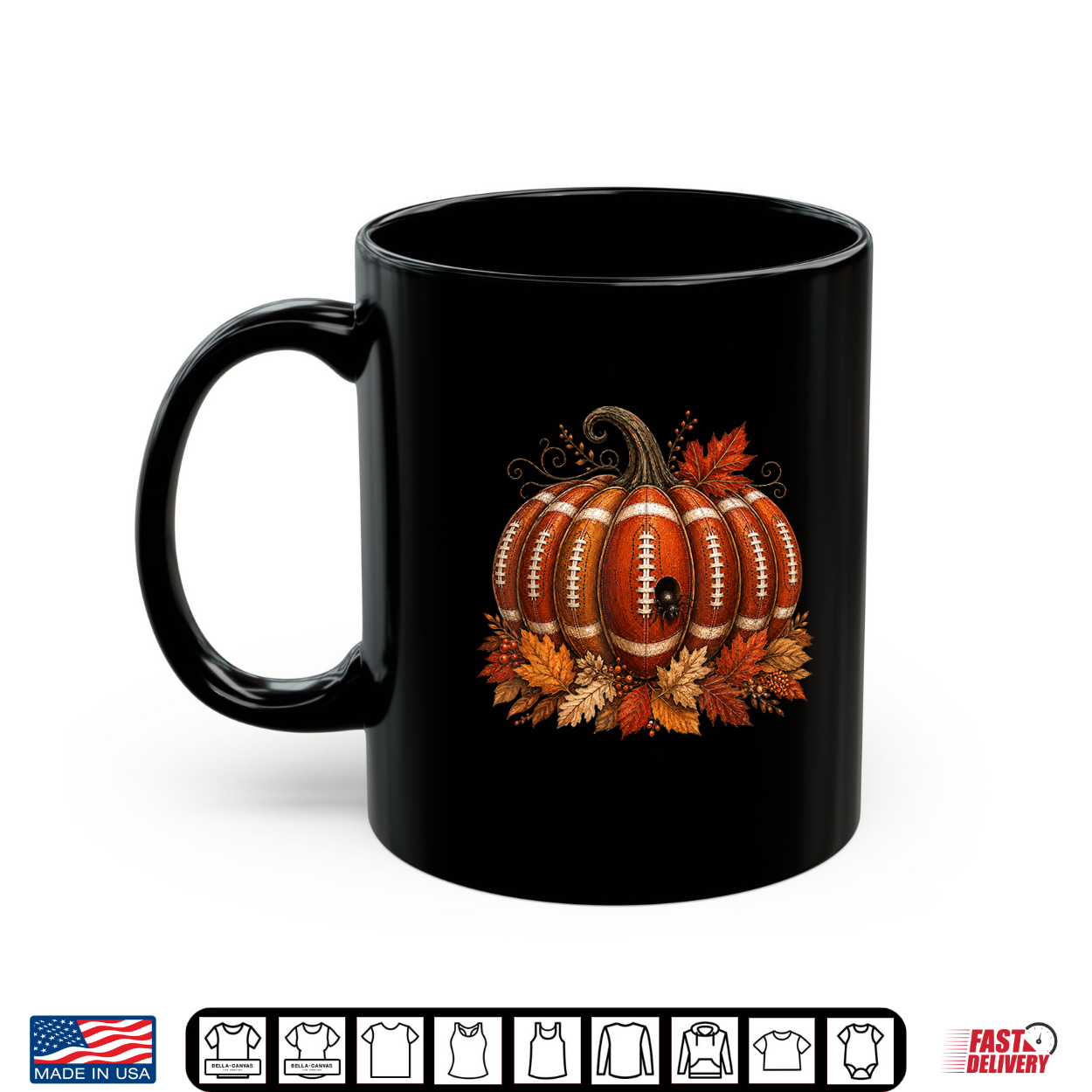 Fall Football Pumpkin Spider Leaves Men Women Kid Shirt Fall Football Pumpkin Spider Leaves Men Women Kid Shirt