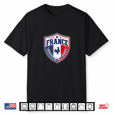 France Flag Vintage Shirts For Men Women Kids Patriotic Shirt
