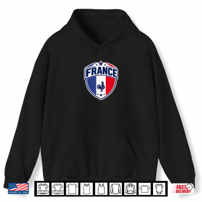 Hoodie France Shirt with French Flag Outfit for Men Women Kids Shirt