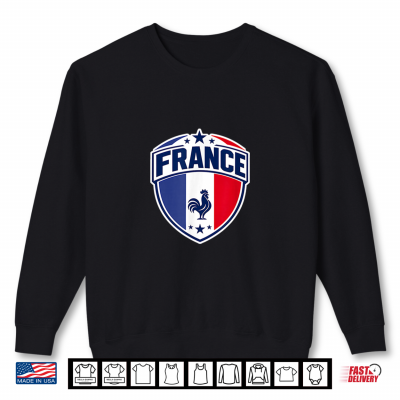 Sweatshirt France Shirt with French Flag Outfit for Men Women Kids Shirt