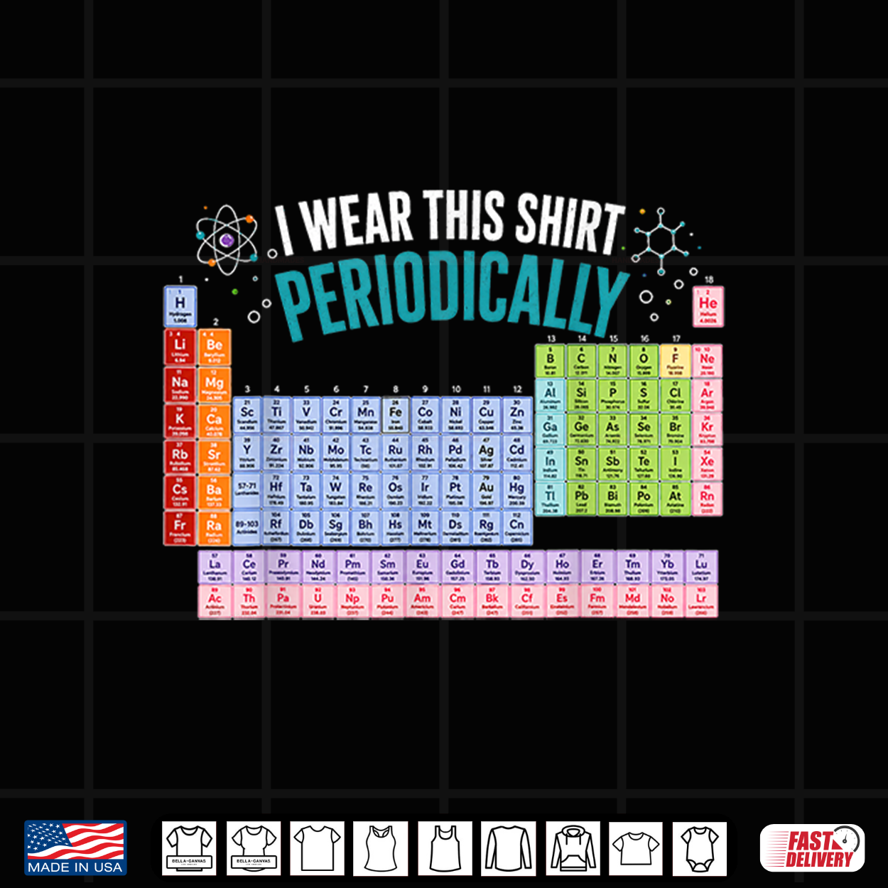 I Wear This Shirt Periodically Chemistry Periodic Table Shirt I Wear This Shirt Periodically Chemistry Periodic Table Shirt