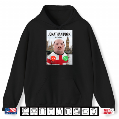 Hoodie John Pork is Calling Brainrot Meme England Flag UK Teen Boy Shirt