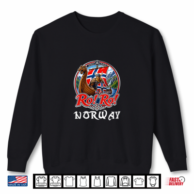 Sweatshirt Norway Viking Shirt Norwegian Flag Norway Viking Ship Norway Shirt