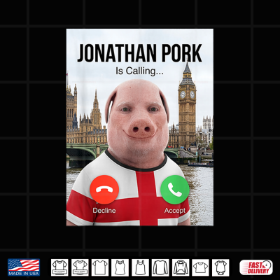 Design John Pork is Calling Brainrot Meme England Flag UK Teen Boy Shirt