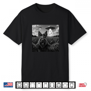Scottish Terrier Selfie With Ufo Alien Funny Dog Mom Dad Shirt