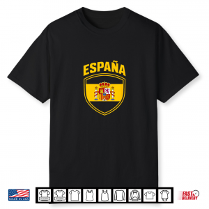Spain Flag Vintage Shirts For Men Women Kids Patriotic Shirt