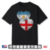 Half England Half Argentine Flags English Argentina Fans Shirt