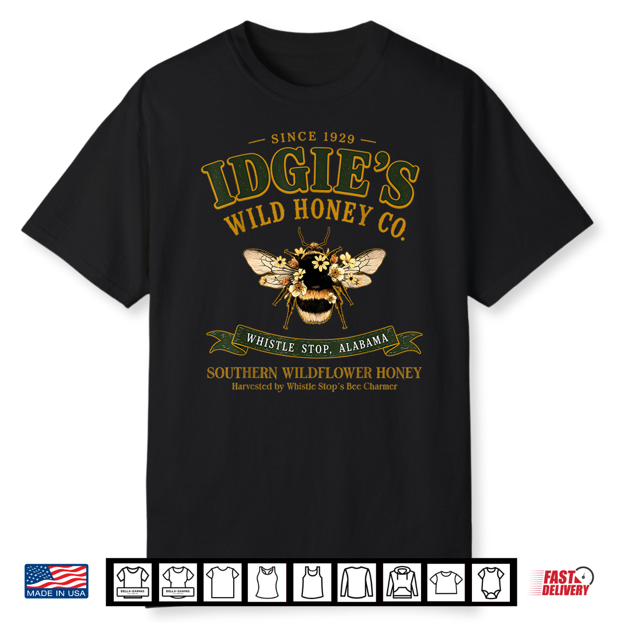 Idgie’S Wild Honey Co Southern Whistle Stop Café Graphic Shirt Idgie’S Wild Honey Co Southern Whistle Stop Café Graphic Shirt