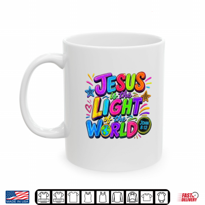 Jesus Is The Light Of The World John 8 12 Christian Vbs Neon Shirt 3 Mug Jesus is The Light of The World John 8 12 Christian VBS Neon Shirt