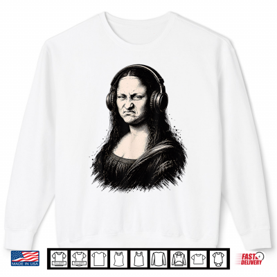 Sweatshirt Mona Lisa Bass Face Funny DJ Producer Music Lover Shirt